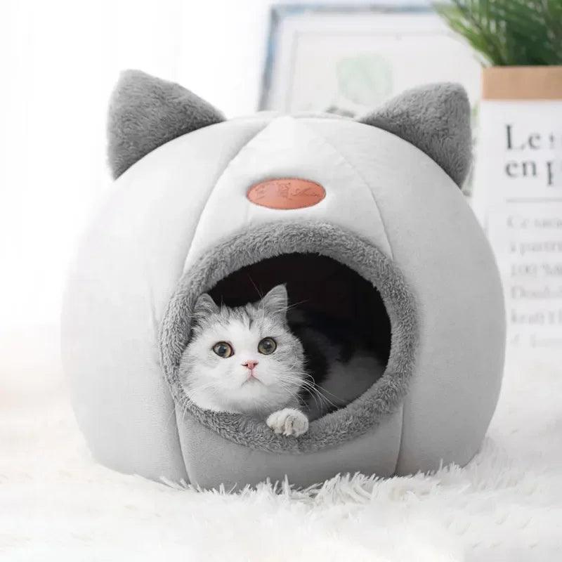 Winter Cozy Pet Cave Bed