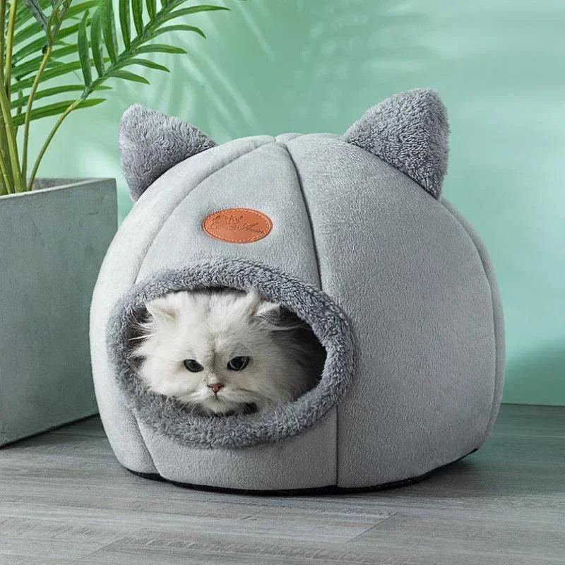 Winter Cozy Pet Cave Bed